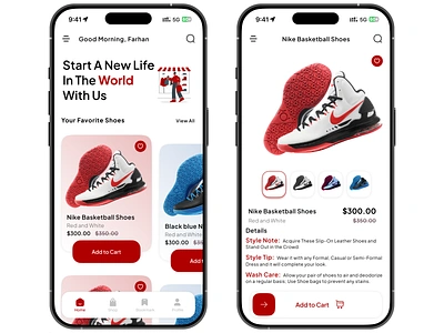 Nike Shoes Mobile App UI app branding design designer graphic design illustration life logo nike shoes style typography ui uidesigner ux uxdesigner vector world