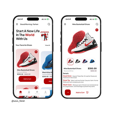 Nike Shoes Mobile App UI app branding design designer graphic design illustration life logo nike shoes style typography ui uidesigner ux uxdesigner vector world