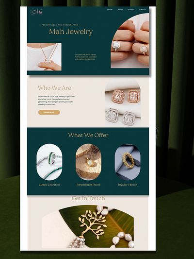 Jewelry graphic design ui ux ui