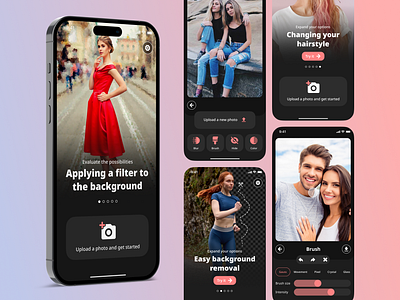 Mobile App for quick photo editing app design mobile design ui