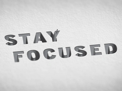 Stay Focused. focused illustration miniature texture type typography