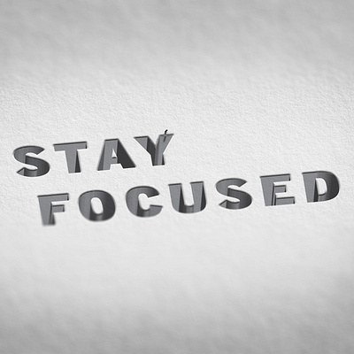 Stay Focused. focused illustration miniature texture type typography