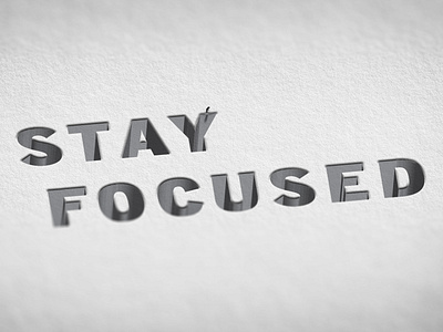 Stay Focused. focused illustration miniature texture type typography