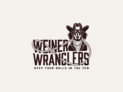 Weiner Wranglers branding graphic design logo