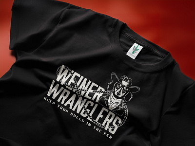 Weiner Wranglers graphic design logo