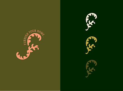 Fern Leaf Logo branding studio f logo f shaped fern f shaped logo fern fern leaf logo fern logo furnish leaf logo leaf logo design visual identity