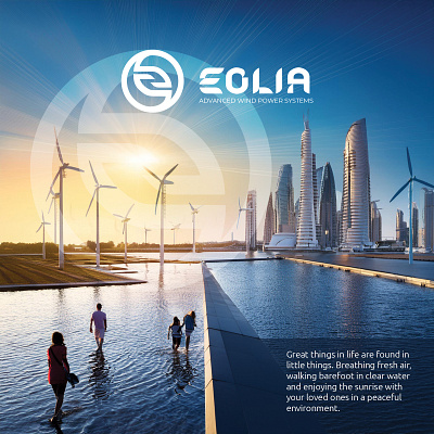 Eolia - Advanced Wind Power Systems design graphic design logo vector