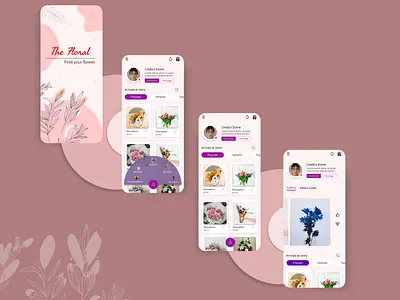 Floral App | UI design animation branding daily product design typography ui ux