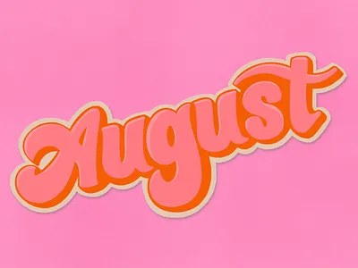 August digital art graphic design illustration lettering procreate typography