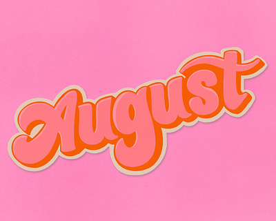 August digital art graphic design illustration lettering procreate typography