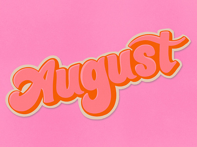 August digital art graphic design illustration lettering procreate typography