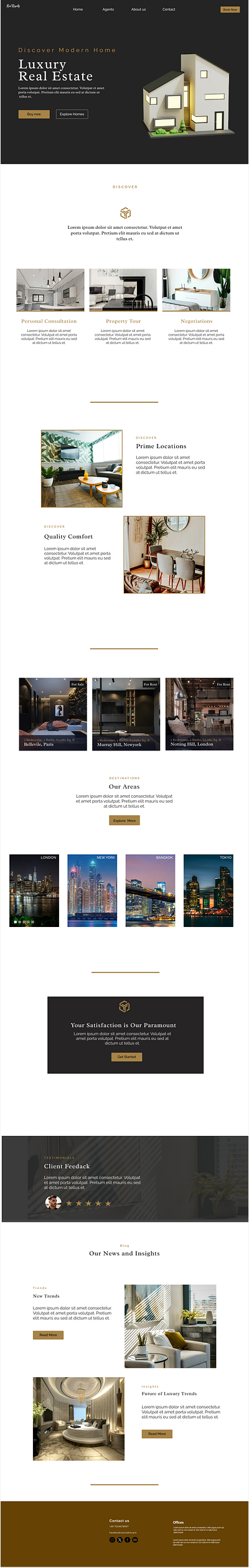 Real estate website real estate ui