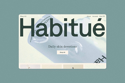 Habitué brand branding design ecommerce skincare ui ui design web design website design