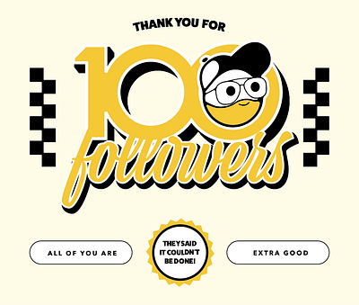 100 Insta Followers brand branding design graphic design illustration vector