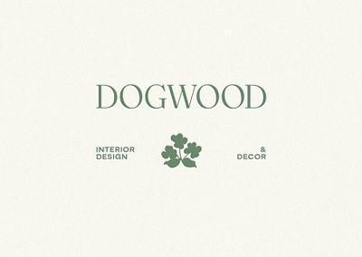 Dogwood Interiors branding design flower graphic design illustration typography