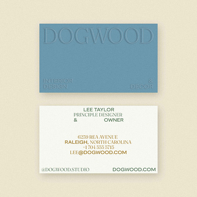 Dogwood Interiors branding business card design editorial graphic design lettering logo print typography