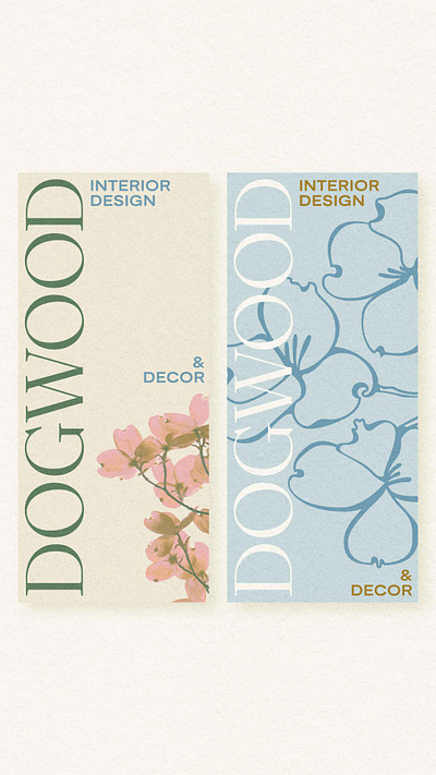 Dogwood Interiors branding design florals graphic design illustration lettering logo print typography