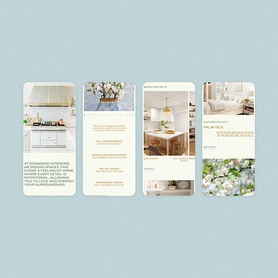 Dogwood Interiors branding design framer graphic design mobile portfolio squarespace typography ui web design website design