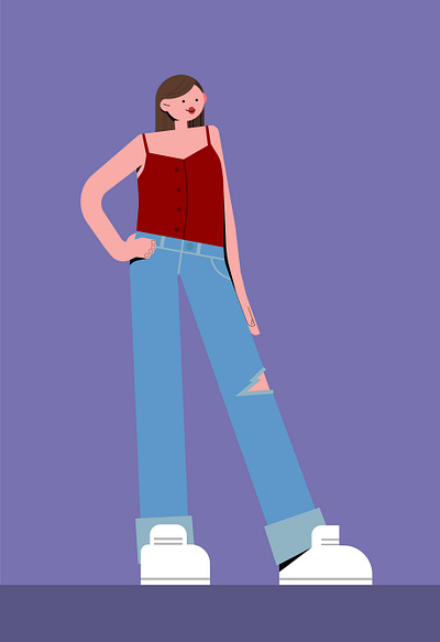 Monica Geller (Flat Illustration) flat illustration friends series il ill illustration vector