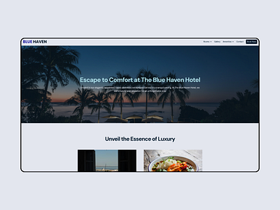 Hotel Website - Landing Page business design hotel resort travel ui user interface vacation web web design website design