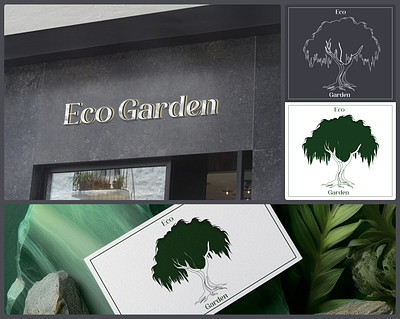 Logo for the company Eco Garden branding design graphic design illustration logo minimal ui vector