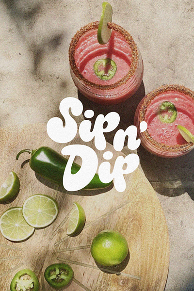 Sip n' Dip branding design graphic design illustration lettering logo typography