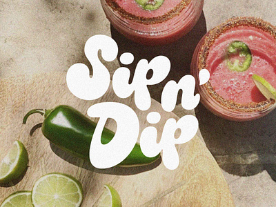 Sip n' Dip branding design graphic design illustration lettering logo typography