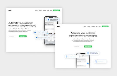 Landing page options design figma hero landing mobile website