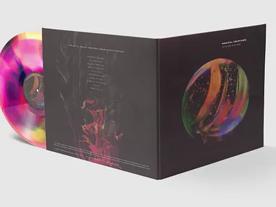 Magical Creatures - Wishing Machine Sleeve design band branding design graphic design illustration logo music record sleeve design typography vinyl