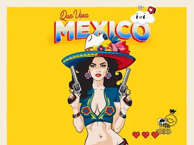 The Cowgirl (づ ￣ ³￣)づ 2d adobe illustrator art beauty cowgirl digital digital illustration digitalart female flowers illustration illustrator inspiration mexico pin up poster design retro vector woman