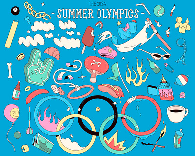 The 2024 Summer Olympics 2d character character design design illustration olympics olympics2024 skateboard vector