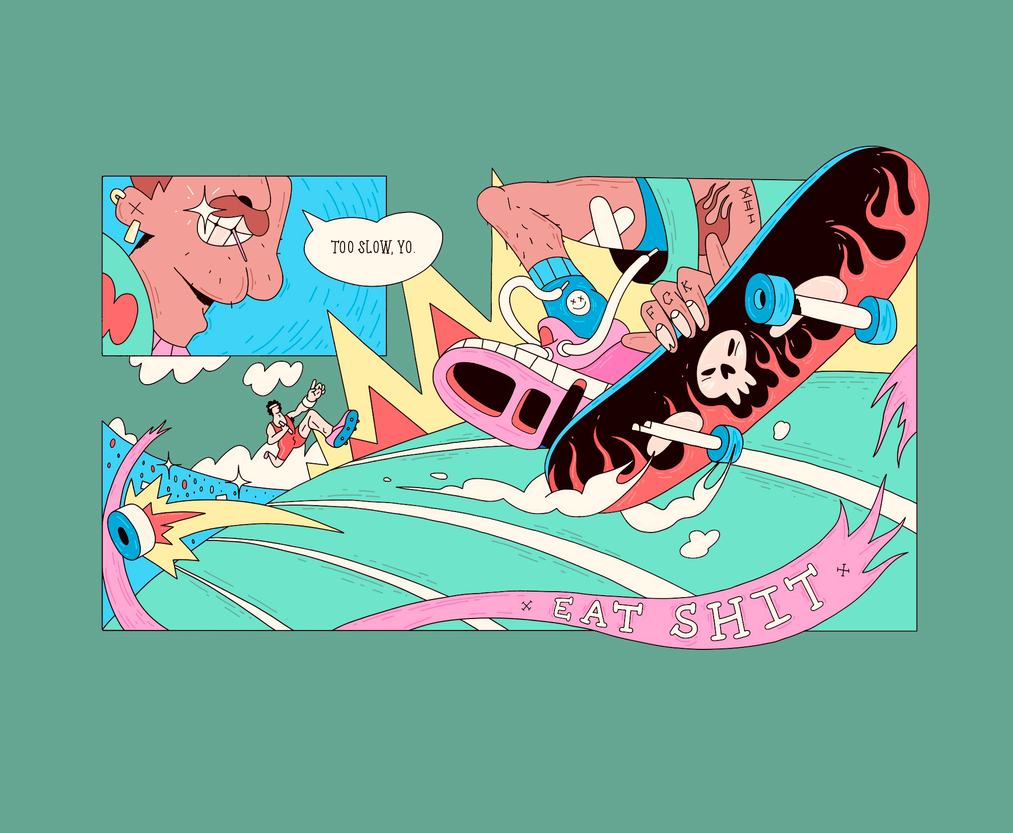 The 2024 Summer Olympics 2d character character design design illustration olympics olympics2024 skateboard vector