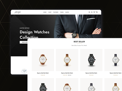 Watch Website Design design figma home page design landing page design ui uiux watch website design website design