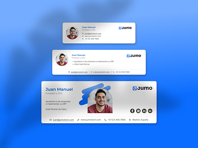 Jumo Brand - Email signature blue branding company corporative creative design email gradient graphic design illustration inspiration logo signature