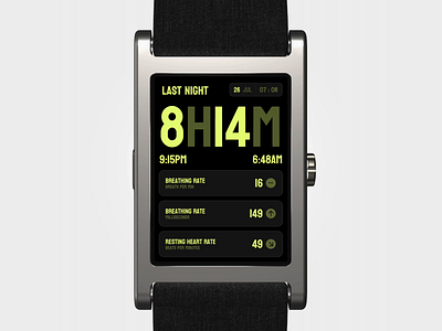 Sleep report app concept motion sleep watch watches wearable