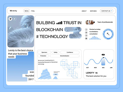 Leroty - Blockchain service page ai big data blockchain crypto cryptocurrency cyber dark design ethereum futurustic interchain landing landing page service technology token ui uidesign ux web3