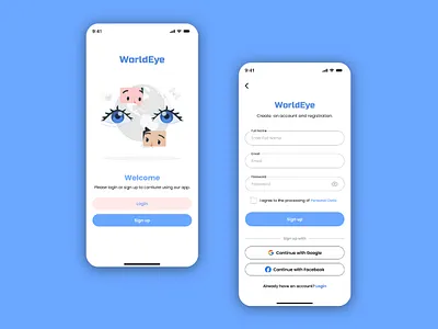Daily UI - #001 | Mobile Sign up/Login UI Design app challenge dailyui design login login page mobile register register form registration sign up ui