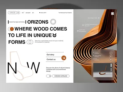 Artistry - Modern Wood Design clean decor decor website e commerce e commerce business figma furniture home decor interface minimal modern natural online shop ui ui design ux web design website wood wood design