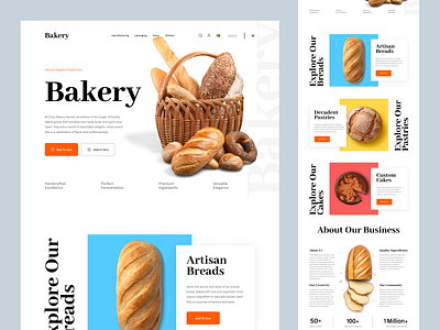 Bakery - Shopify Store Landing Page add to cart bakery cart ecommerce interface landing landing page product shopify store store ui web web design website