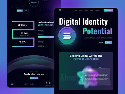 Solana Website Design blockchain branding crypto cryptocurrency design illustration landing page meme memes presale solana solana landing page solana website template token ui website