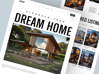 Landing Page design for real estate website apartment design homepage interface landing landing page listing property real estate realestate web design website