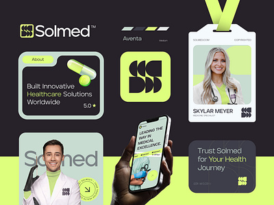 Solmed™ - Logo & Branding for a Medical Brand - S - Capsule brand identity design branding capsule creative logo design doctor drug healthcare hospital icon letter s logo logotype medical medical app medicine modern logo pill symbol visual identity