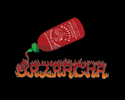 Sriracha graphic design illustrator