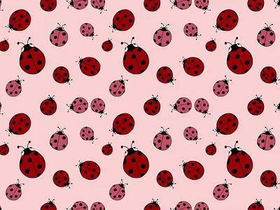 Ladybug Pattern design illustrator pattern procreate