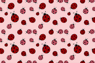 Ladybug Pattern design illustrator pattern procreate