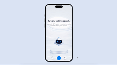 Audify: AI-Powered text-to-speech App ai animation audify motion graphics texttospeech ui voice