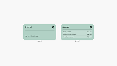 UI Widget concept: Daily journal daily ui ios widget journal ui widget widget ui