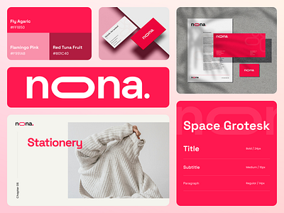 Nona- Brand Guidelines - Stationery agensip book brand guideline brand identity brandbook branding fashion fashion brand fashion branding logo logo company logo fashion style symbol visual identity