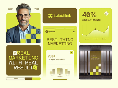 SplashLink : Marketing Agency - Visual Identity animation brand brand designer brand guideline brand identity branding creative design design agency graphic graphic design identity design logo logo design marketing marketing agency mockup design motion graphics social media visual branding visual identity