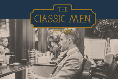 The Classic Men barber brand branding classic graphic design hair style logo men old man saloon